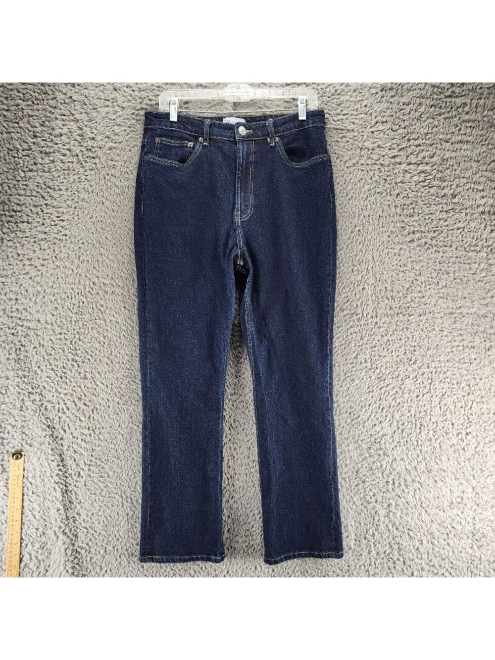 Zara Jeans Womens 10 Blue Stretch Denim Straight *Read*